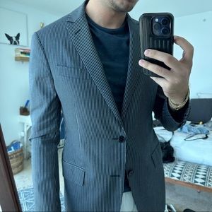 Etro Blue Striped Blazer